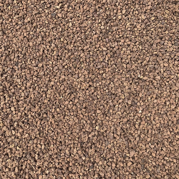 pea gravel comes in various colors such as tan, brown, and gray